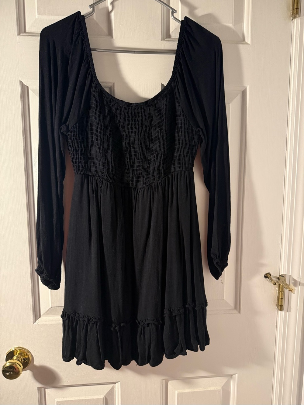 Altar'd State Black Long-Sleeve Mini Dress